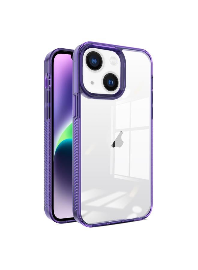 Case For iPhone 14 Plus 2.5mm Anti-slip Clear Acrylic Hybrid TPU Phone Case