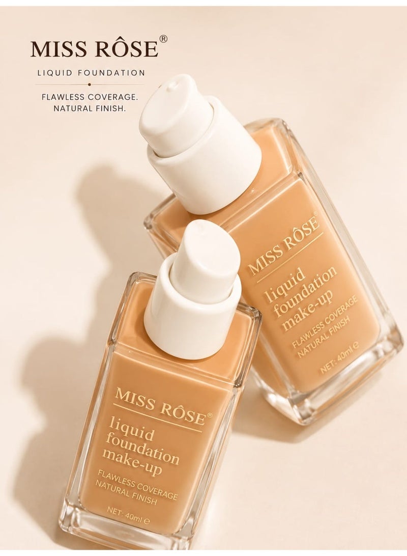 Miss Rose Liquid Makeup Foundation – Full Coverage Face Foundation, Long-Lasting, Lightweight, Smooth Matte Finish for Flawless Skin - Image 3