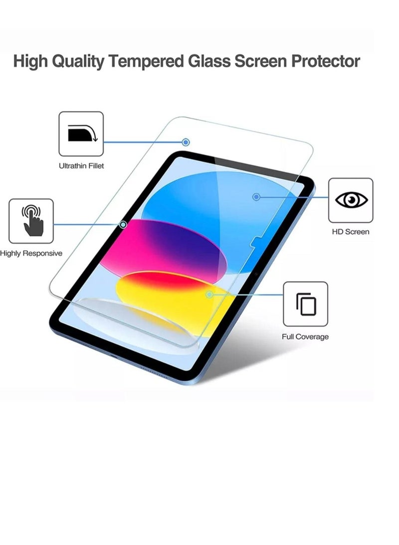 Two Pack Tempered Glass Screen Protector Compatible with iPad 11 (A16) 2025 / iPad 10 2022