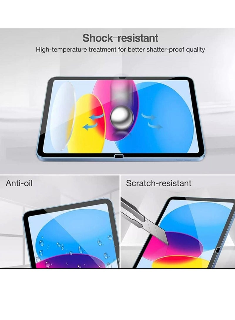 Two Pack Tempered Glass Screen Protector Compatible with iPad 11 (A16) 2025 / iPad 10 2022