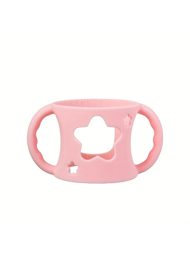 6pcs Mixed Color Silicone Baby Bottle Handles Soft Elastic Sleeves Wide Neck Star Design Easy Grip For Most Bottles - Image 5