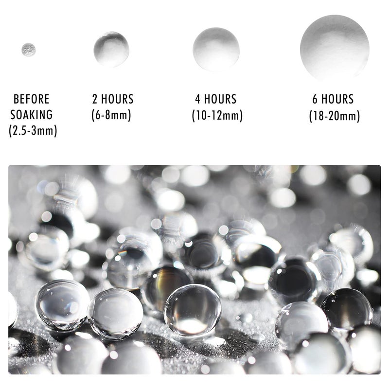 NOTCHIS 140,000 Clear Water Gel Beads for Vases, Transparent Water Gel Beads for Vase Filler, Candles, Wedding Centerpiece Floral Decorations - Image 2