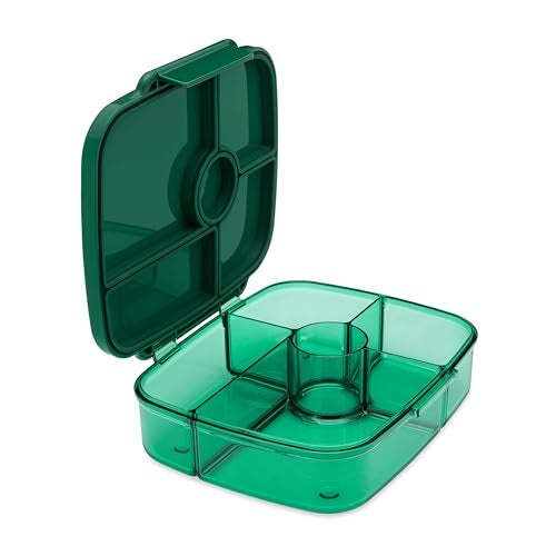 Yumbox Go Bento Lunch Box for Kids and adults, Leakproof Lids, Deep Tray, 5 Compartments, Removable Gasket, Compact, Lightweight, Food Safe (Lima Green) - Image 1