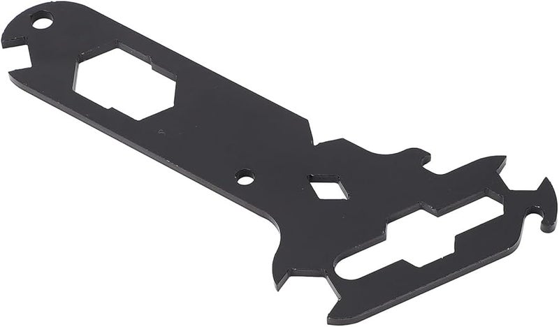 أداة متعددة الوظائف من الفولاذ 14 في 1 للتخييم في العربات المتنقلة، أداة جناح الجوز المحمولة باللون الأسود غير اللامع - Image 3