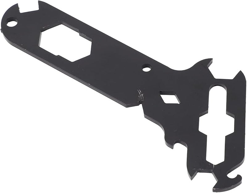 أداة متعددة الوظائف من الفولاذ 14 في 1 للتخييم في العربات المتنقلة، أداة جناح الجوز المحمولة باللون الأسود غير اللامع - Image 2