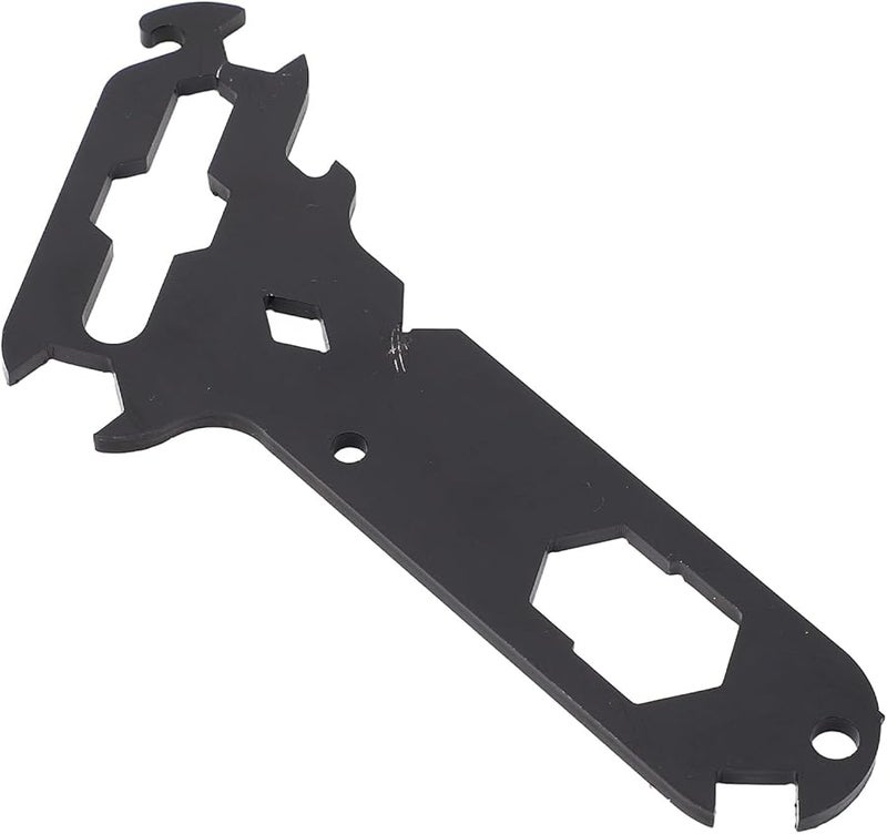 أداة متعددة الوظائف من الفولاذ 14 في 1 للتخييم في العربات المتنقلة، أداة جناح الجوز المحمولة باللون الأسود غير اللامع - Image 5