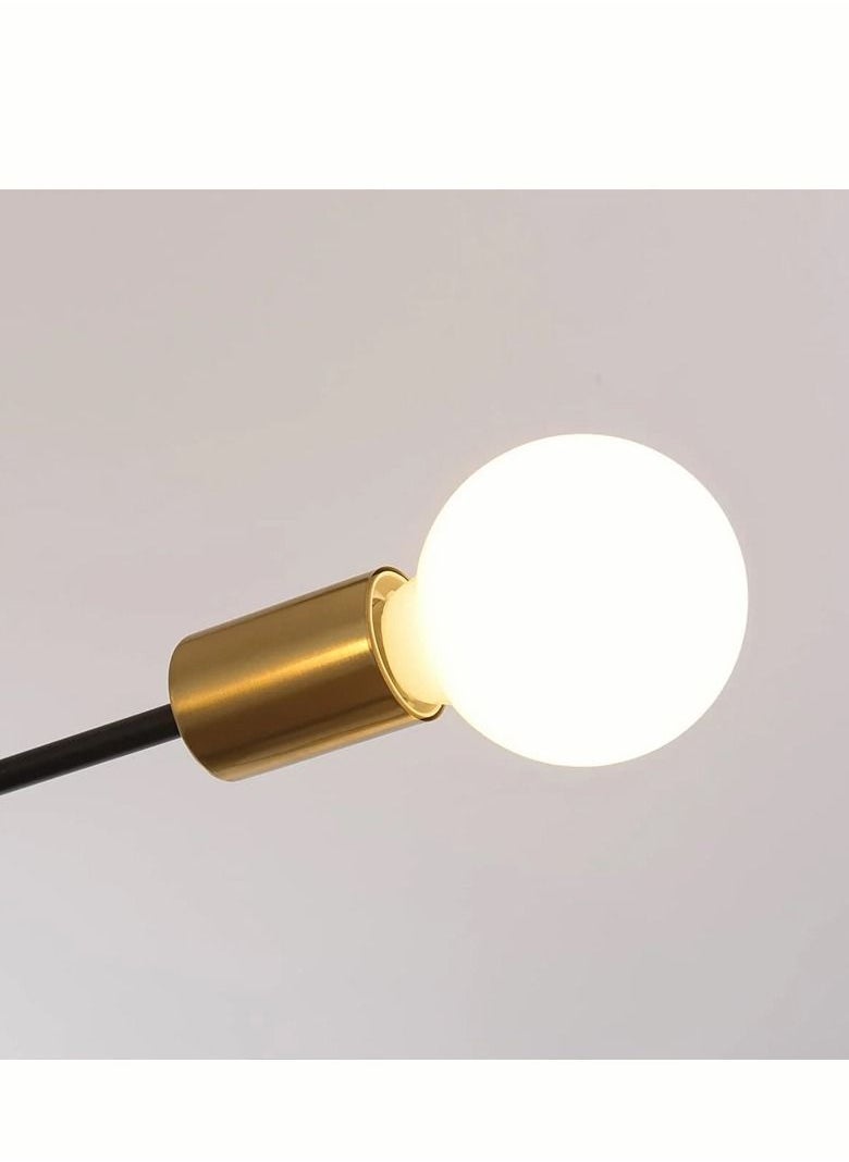 Haikomin - Modern Chandeliers for Dining Room Ceiling Light Fixture Black and Gold Chandelier 6 Light Sputnik Chandeliers Mid Century Pendant Light for Living Room Kitchen Island Bedroom Foyer - Image 1