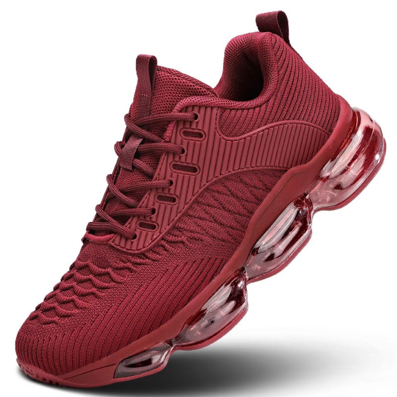 Luogoks Womens Walking Running Shoes Air Cushion Basketball Sneakers Fashion Tennis Breathable Sport Gym Fitness Cross Trainers Shoes Red 8 - Image 1