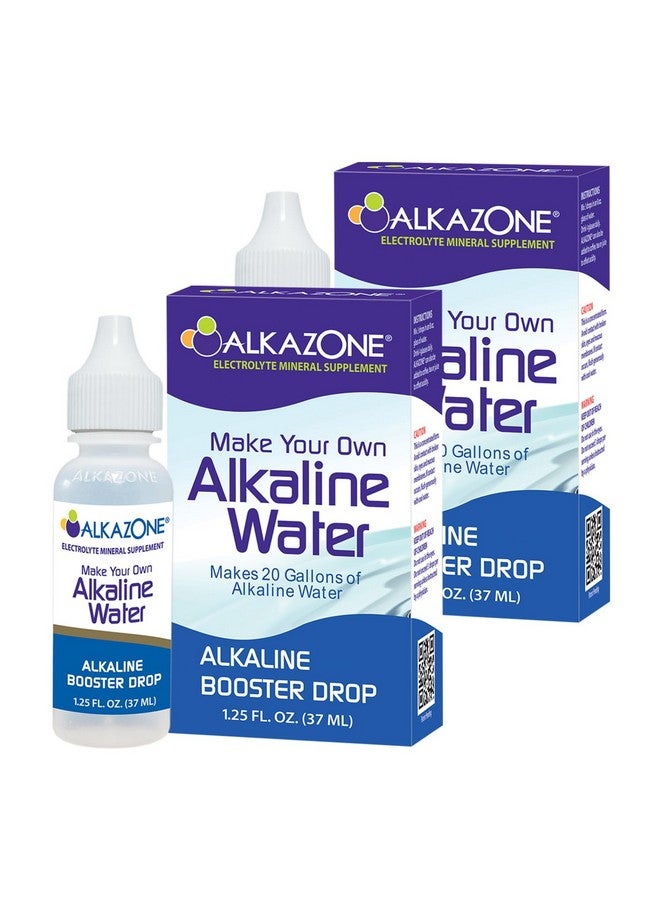 ALKAZONE Make Your Own Alkaline Water - Alkaline Booster Drop 1.25 oz (2 Packs) - Image 1