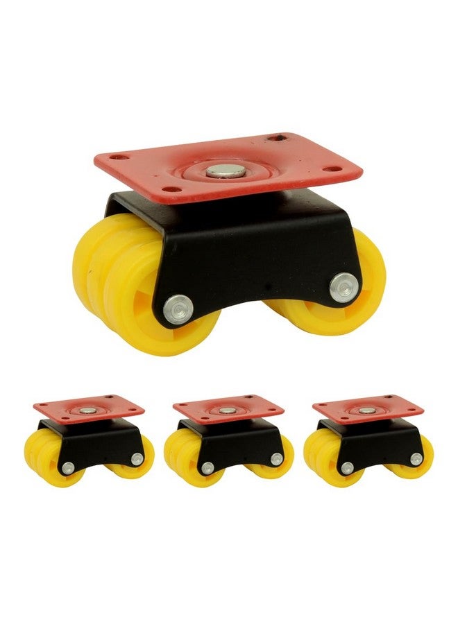 NB Crafted Heavy Duty Caster Wheels for Furniture - Set of 4,Moving Bed, Sofa, Counter, Trolley, Table with Poly carbonate Wheels and Top Plate Rotating 360 Degree Weight Capacity upto 700-800 Kg - Image 1