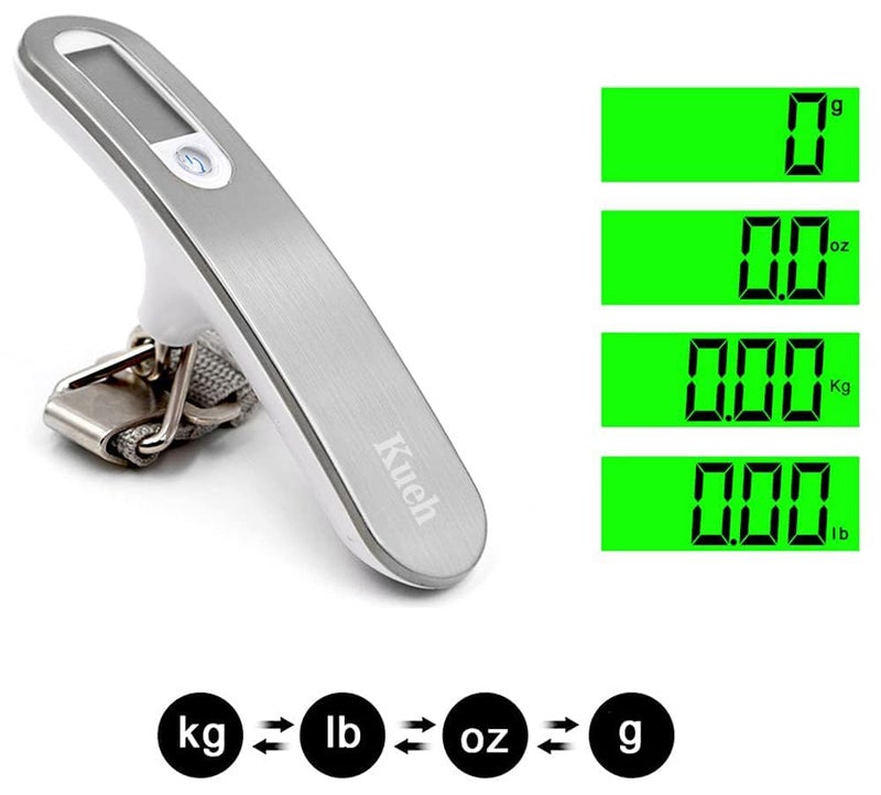 Kueh Portable Digital Luggage Scale - 110 lbs/50 kg Capacity with LCD Display - Image 2
