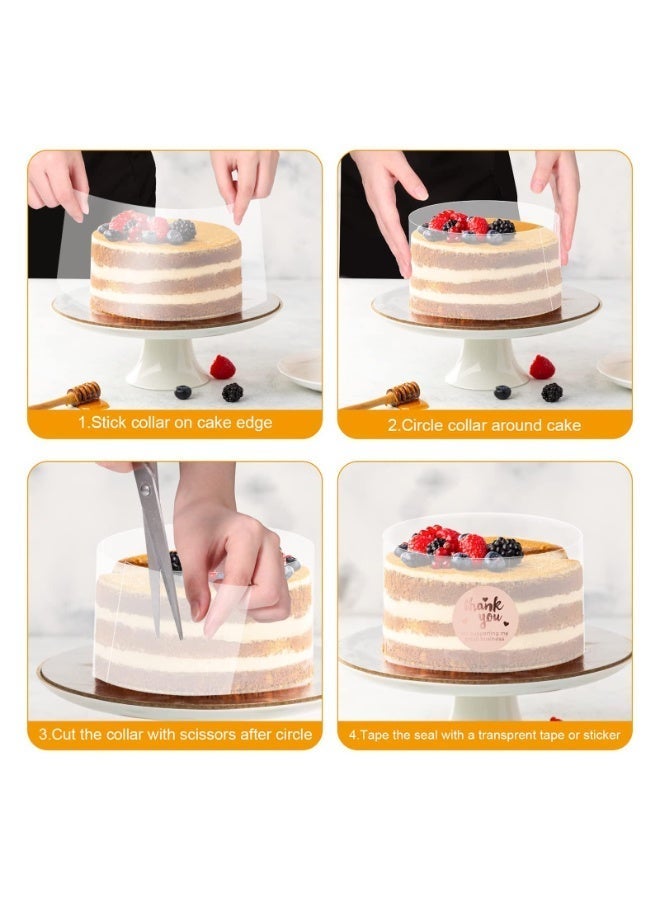 Arabest Acetate Cake Collar Sheets, Transparent Cake Surround Film, Food‑Grade Baking Decor Supplies for Mousse, Chocolate and Layered Cake Edge Wrapping - Image 3