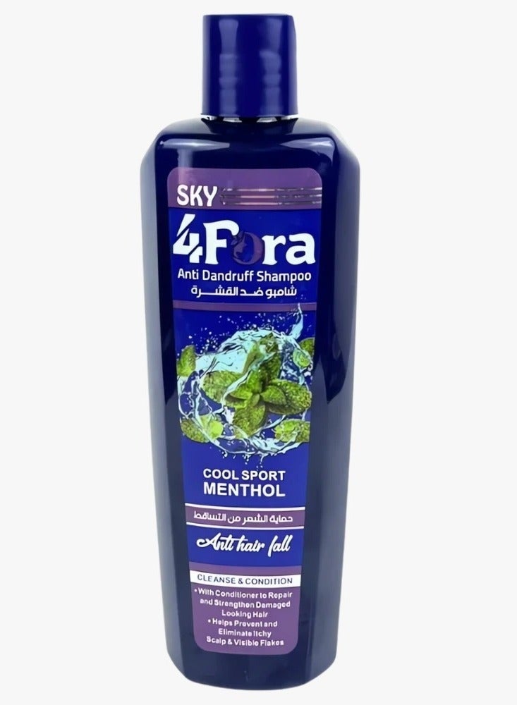 SKY 4FORA Anti-Dandruff Shampoo – Triple Scalp Protection, Helps Reduce Itching & Excess Oil, 400 ml - Image 1