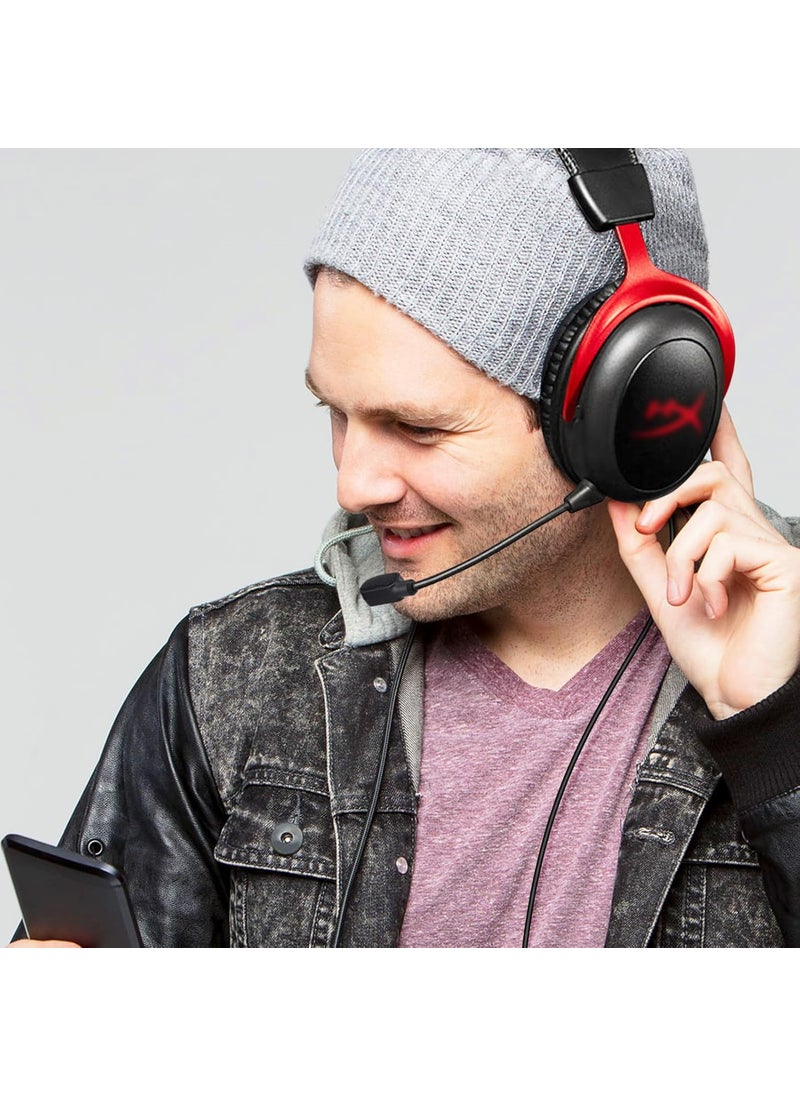 weishan weishan Mic Compatible with HyperX Cloud IIICloud 3 Gaming Headset 35mm Detachable Noise Cancelling Microphone Boom with Mute LED Indicator for PC Xbox One PS4 PS5  - Image 3
