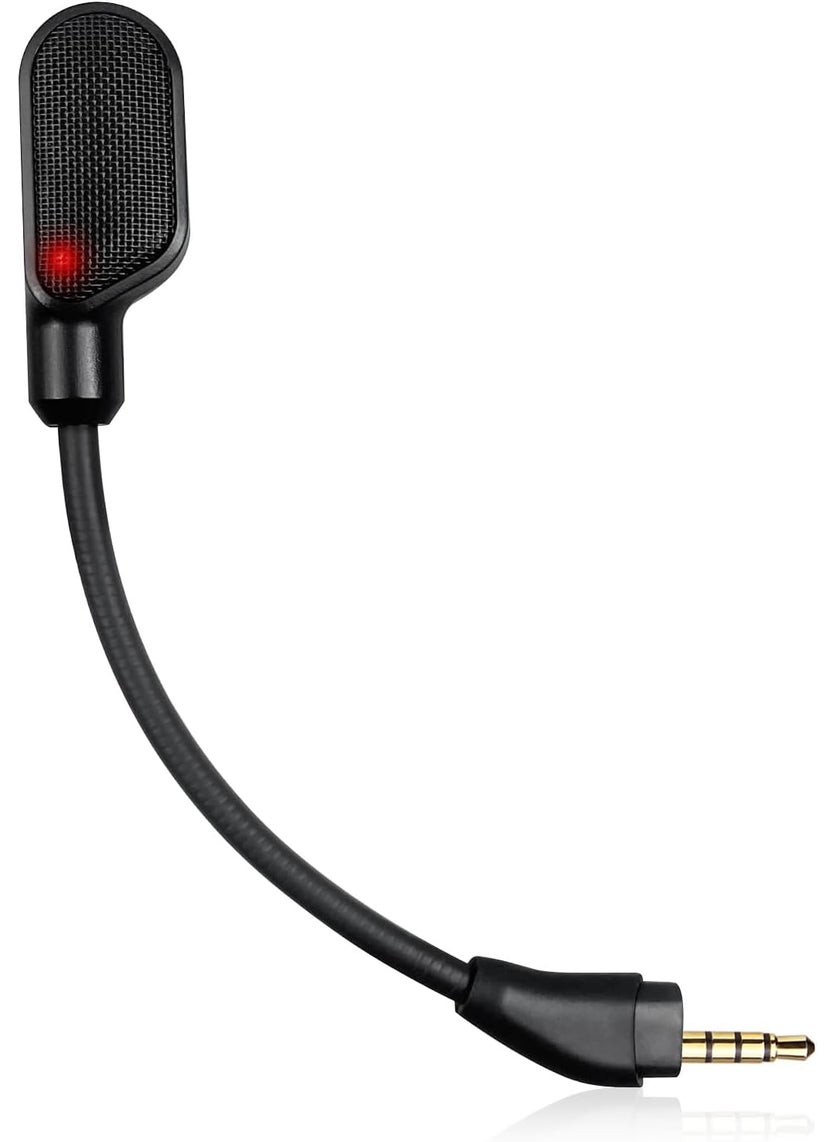 weishan weishan Mic Compatible with HyperX Cloud IIICloud 3 Gaming Headset 35mm Detachable Noise Cancelling Microphone Boom with Mute LED Indicator for PC Xbox One PS4 PS5  - Image 1