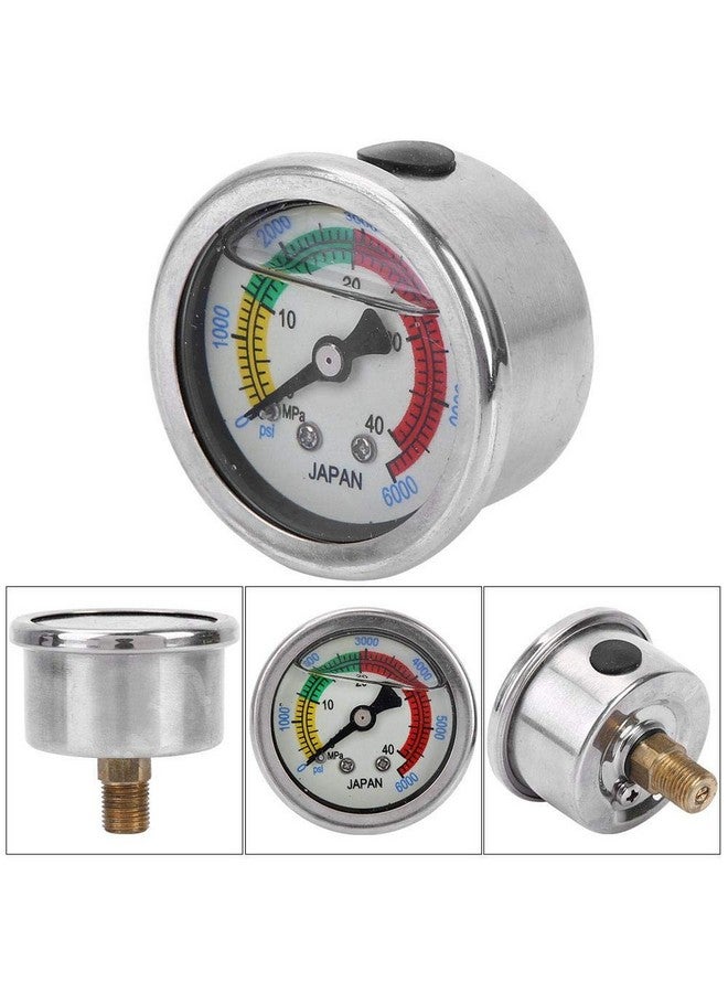 جايدشاي مقياس ضغط Jadeshay، 0-6000PSI 0-40MPa مقياس ضغط مضخة الهواء بمقياس مزدوج مملوء بالسوائل لمعدات الغوص ومقياس الضغط - Image 5
