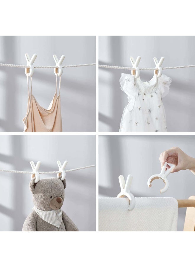 Anmi 12 Pack Plastic Clothes Pins with Strong Anti-Rust Springs,Heavy Duty Beach Towel Clips,Laundry Clothespins to Keep Your Towel, Clothes, Blankets to Dry on Clothesline and Hanging Rack - Image 4