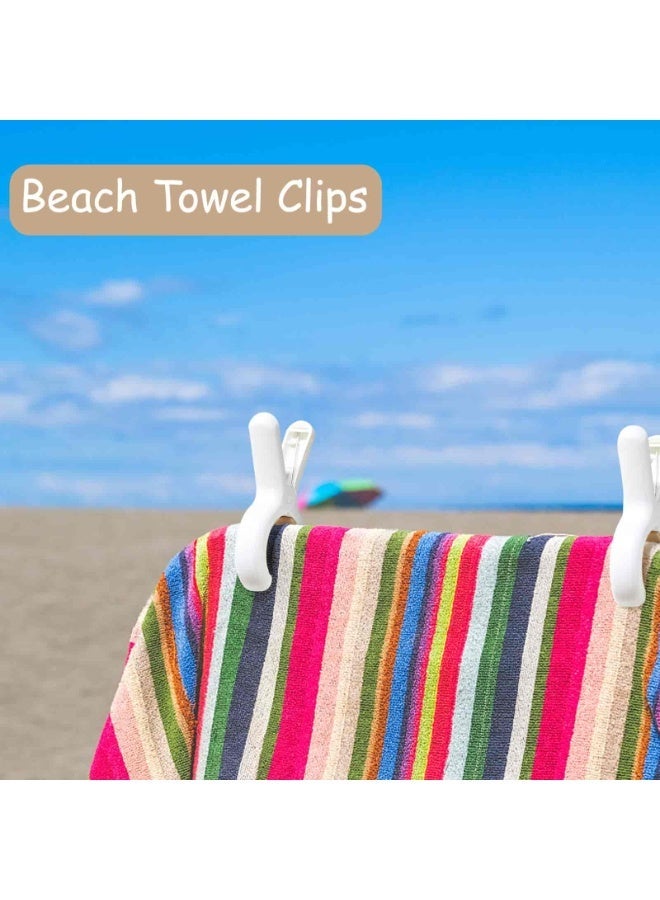 Anmi 12 Pack Plastic Clothes Pins with Strong Anti-Rust Springs,Heavy Duty Beach Towel Clips,Laundry Clothespins to Keep Your Towel, Clothes, Blankets to Dry on Clothesline and Hanging Rack - Image 3