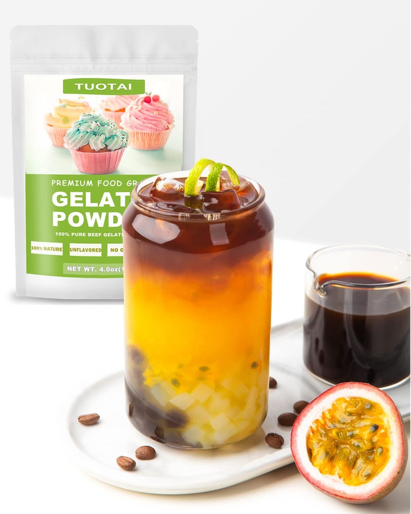 TUOTAI Unflavored Gelatin Powder, 4 Ounces, Food Grade Gelatin Powder for Cake, Jelly, Marshmallow and Baking Food - Image 5