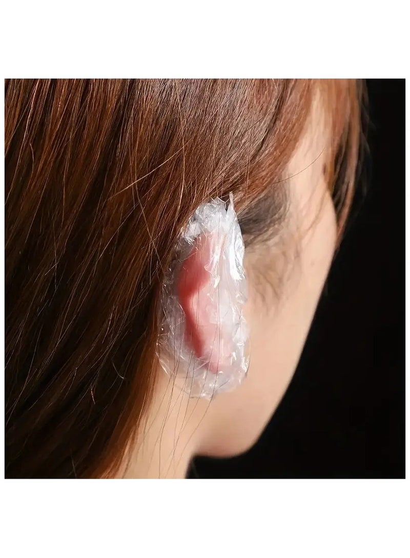 LANGMANNI 100pcs Adult PVC Ear Protectors, High-Pressure PE Earmuffs for Hair Dyeing, Shampooing, Bathing - Waterproof Ear Protection Tools & Accessories for Normal Hair Type  - Image 2