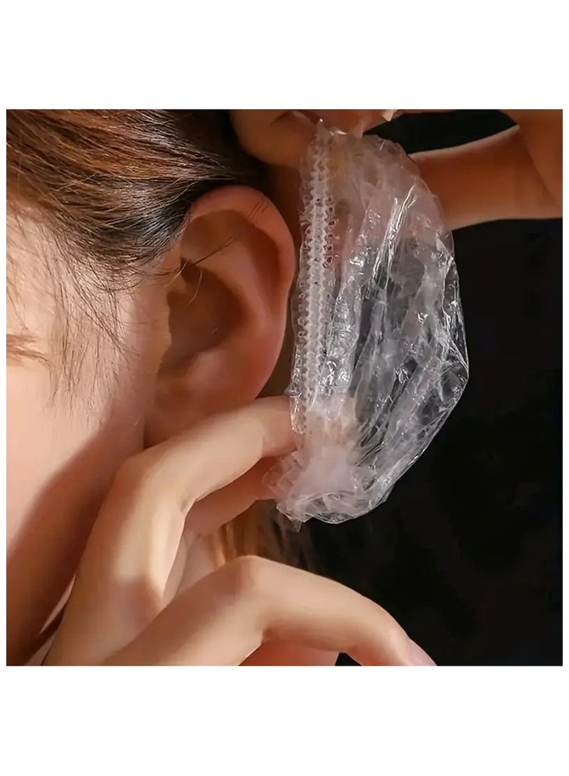 LANGMANNI 100pcs Adult PVC Ear Protectors, High-Pressure PE Earmuffs for Hair Dyeing, Shampooing, Bathing - Waterproof Ear Protection Tools & Accessories for Normal Hair Type  - Image 3