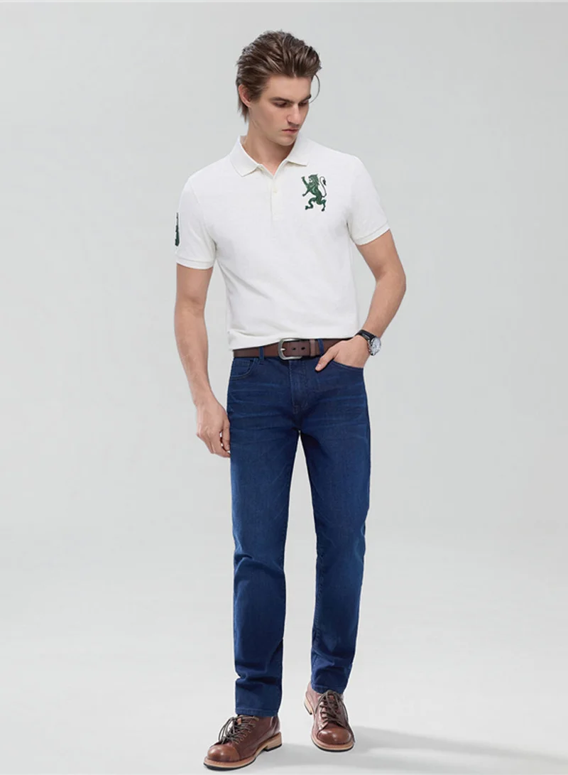 Giordano  Men’s Skinny Taper Stretch Denim Jeans with Elastic Waist for Men | Best Price UAE