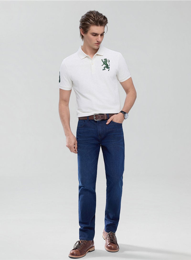 GIORDANO Men’s Skinny Taper Stretch Denim Jeans with Elastic Waist - Image 2