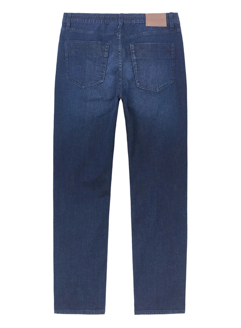Giordano  Men’s Skinny Taper Stretch Denim Jeans with Elastic Waist for Men | Best Price UAE
