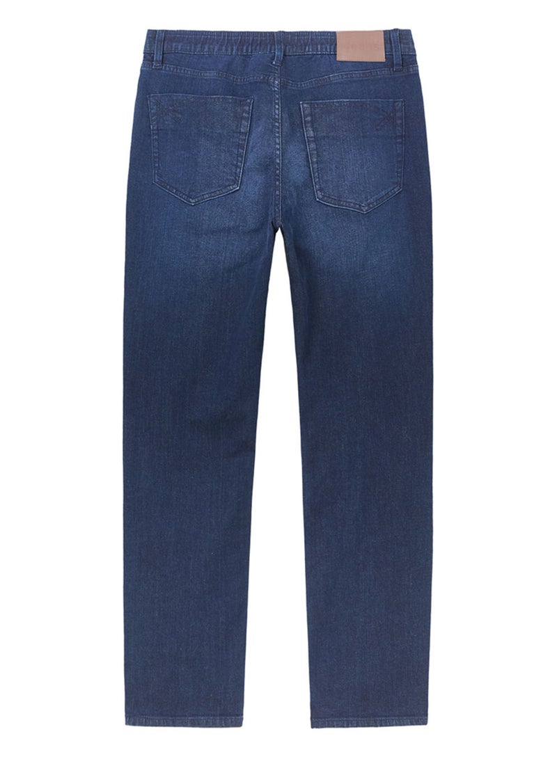 GIORDANO Men’s Skinny Taper Stretch Denim Jeans with Elastic Waist - Image 4