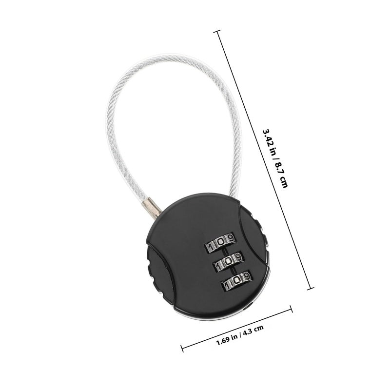 Resettable 3 Digit Combination Padlock For Luggage Gym Locker And Backpack Security - Image 3