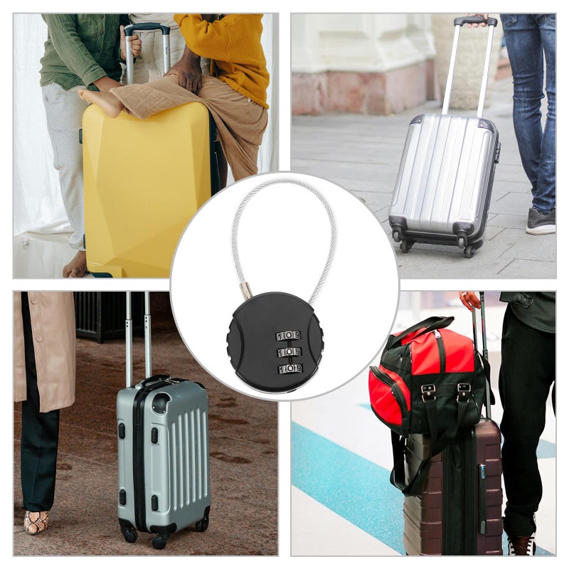 Resettable 3 Digit Combination Padlock For Luggage Gym Locker And Backpack Security - Image 4
