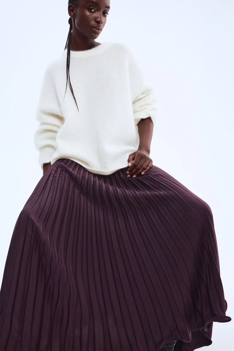 H&M Pleated maxi skirt