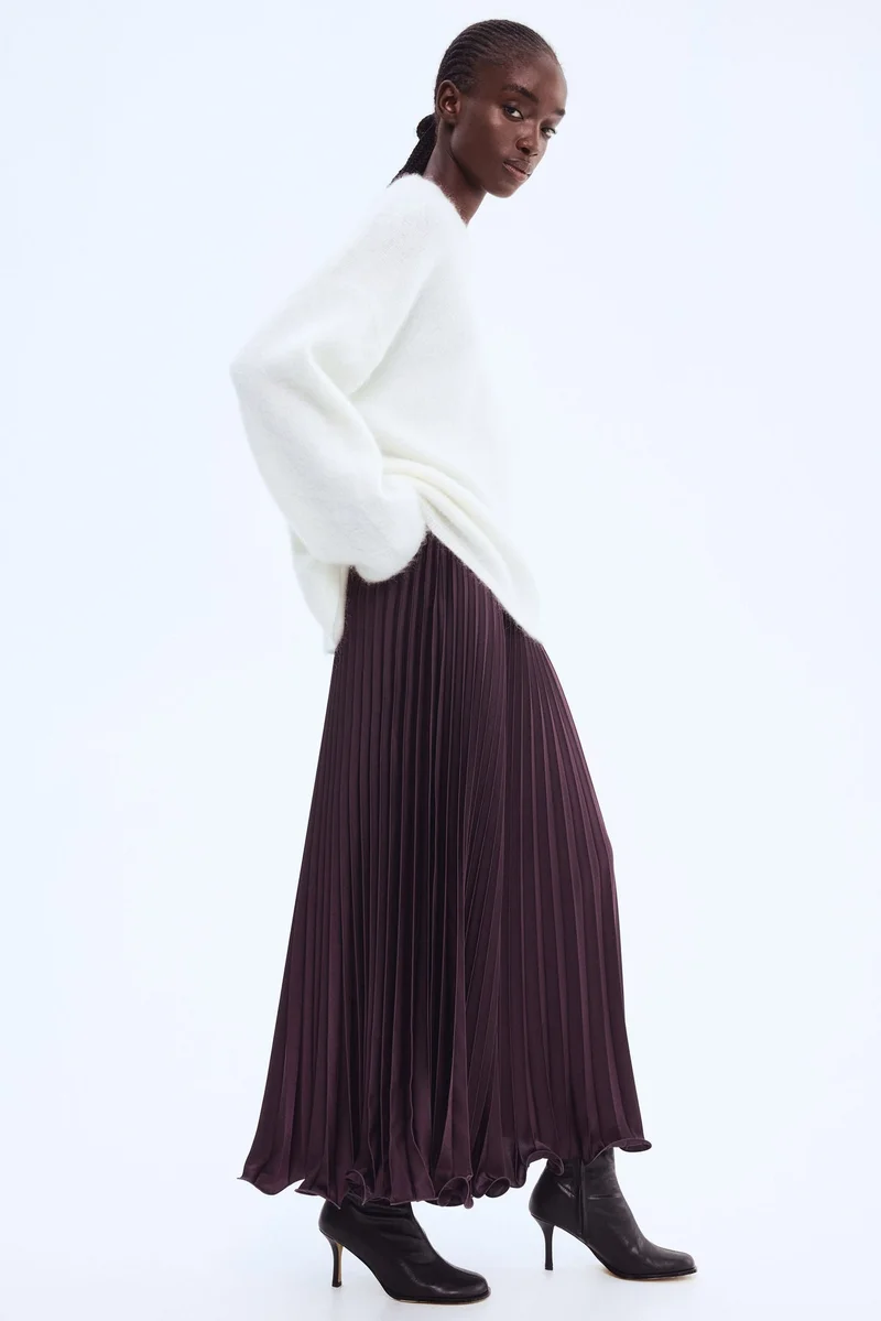 H&M Pleated maxi skirt