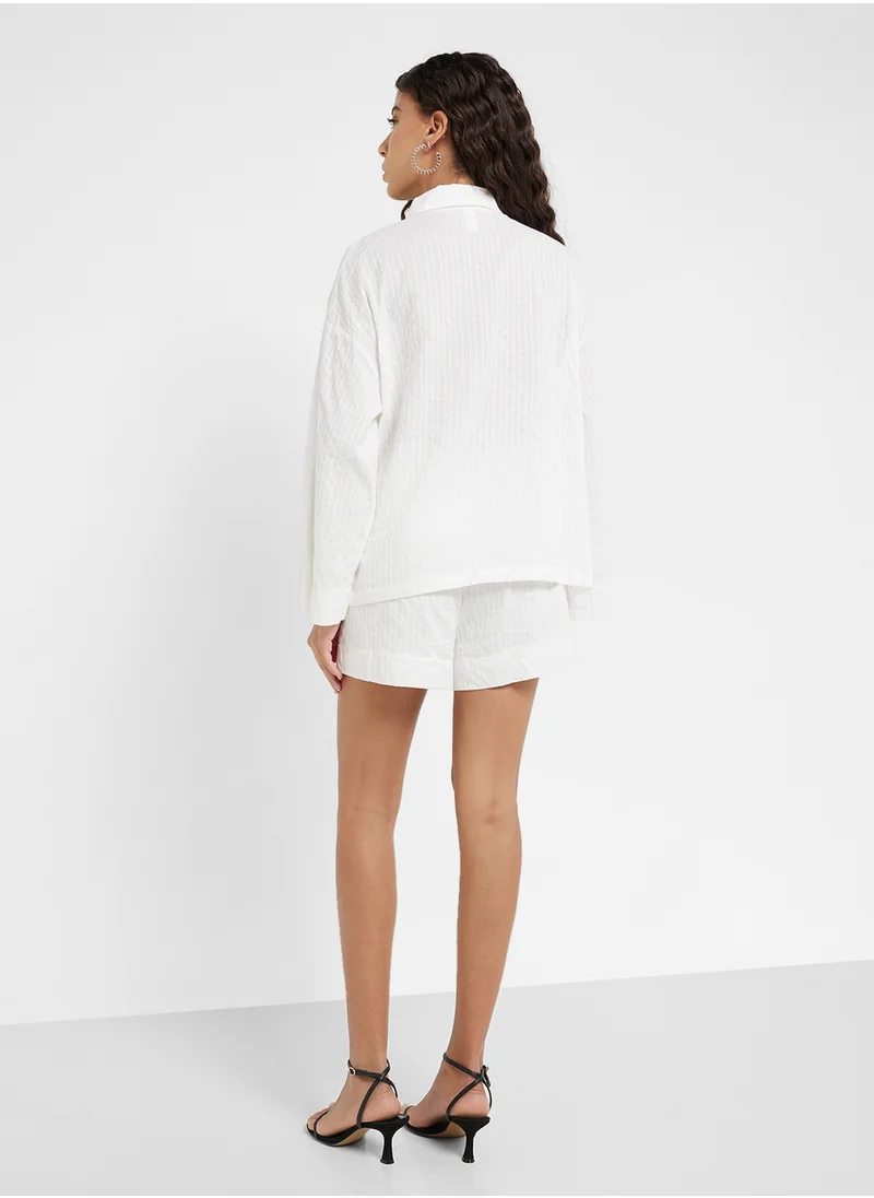 جينجر Oversize Shirt & Short Set