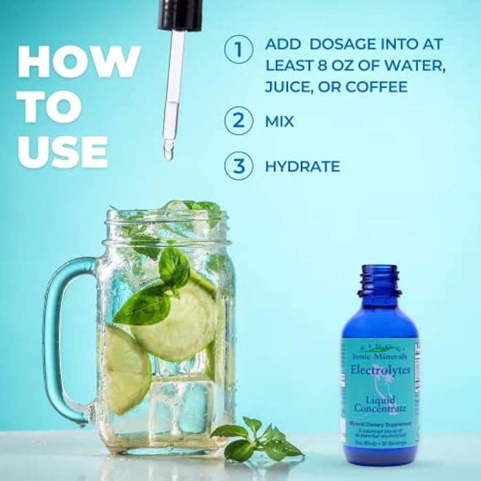 Eidon Ionic Minerals Eidon Electrolytes - Liquid Electrolyte Drops, Ionic Mineral Supplement to Add to Water, Replenish & Balance The Electrolyte Equilibrium, Hydration Support, Unsweetened Sugar Free - 2 oz - Image 2
