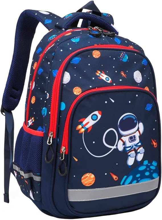 Frantic Waterproof Polyester 26 L School Backpack School Bag Daypack Picnic Bag For Boys & Girls(RR_Blue_Fire_Astro) - Image 2