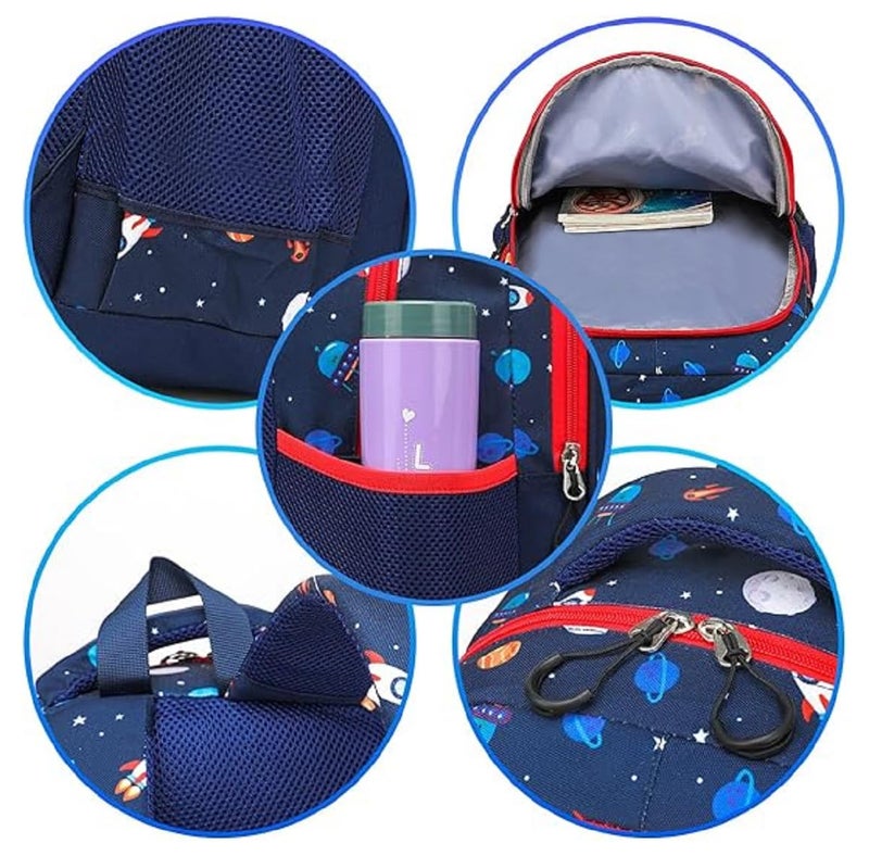 Frantic Waterproof Polyester 26 L School Backpack School Bag Daypack Picnic Bag For Boys & Girls(RR_Blue_Fire_Astro) - Image 4