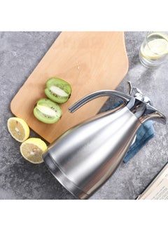 Generic 304 Stainless Steel Vacuum Thermos Commercial Household Double-layer Hot Water Bottle Hot Water Bottle Thermos Bottle Printable Gift-Color:Natural Color (stainless Steel Color)-Capacity:1.5L Ordinary Insulation (insulation 4 Hours)  - Image 1