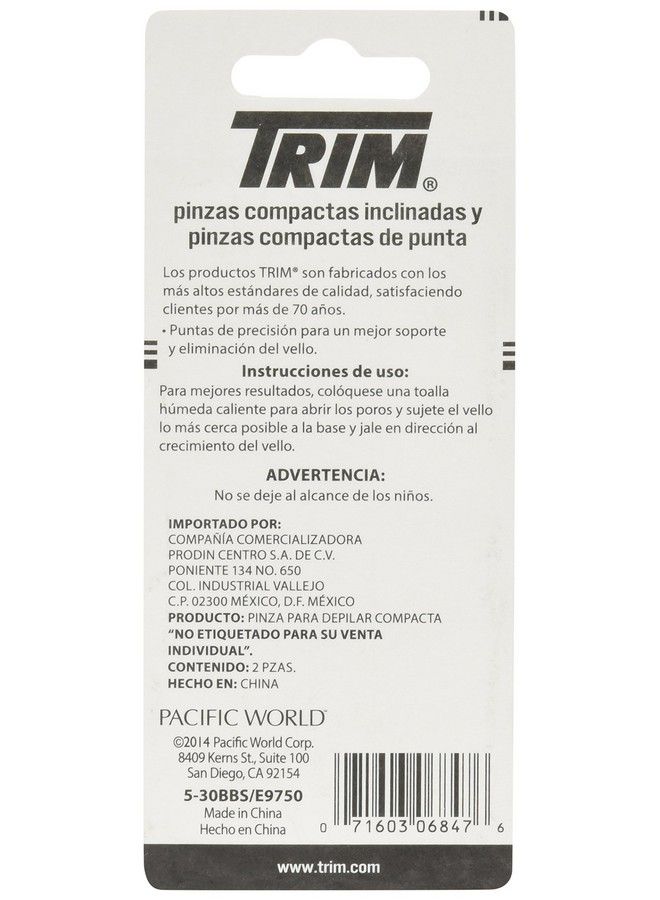 Trim Beautycare Mini Slantpoint 06847 Tweezers 3 Piece Set - Image 3