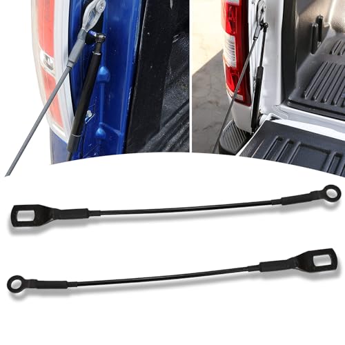 Slykew 2 PCS Car Tailgate Cargo Box Pull Cable Metal Tailgate Pull Cable Tailgate Liftgate Support Cable Pair Kit Replacement 6577004030 Universal for Most Cars Black - Image 1
