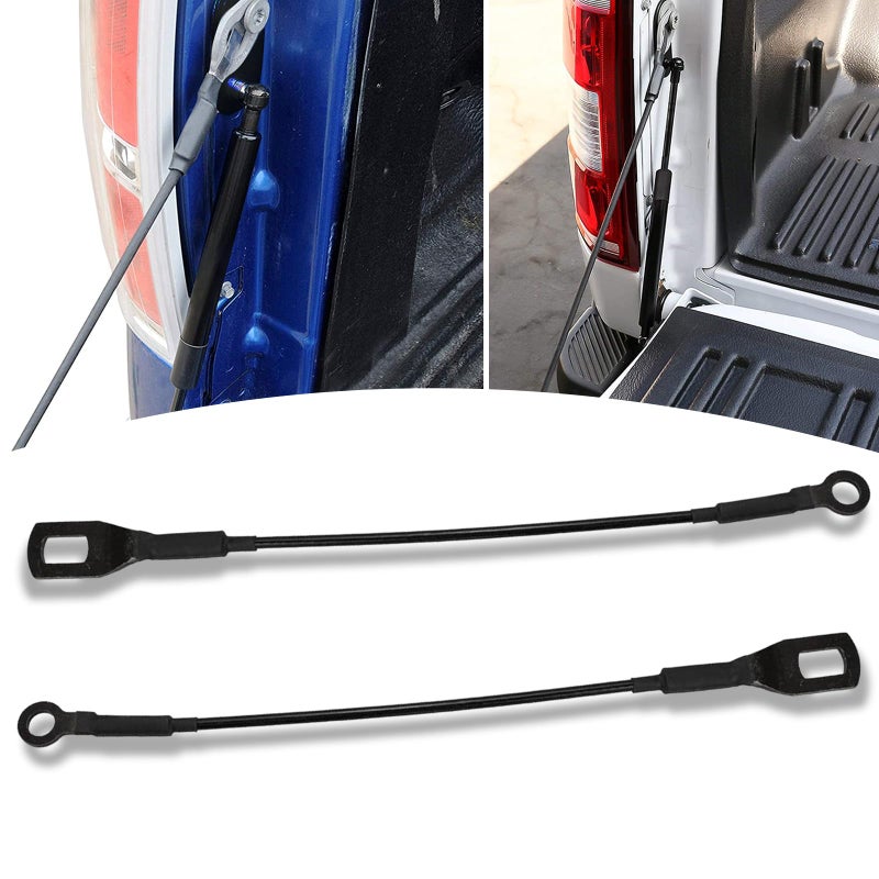 Slykew 2 PCS Car Tailgate Cargo Box Pull Cable Metal Tailgate Pull Cable Tailgate Liftgate Support Cable Pair Kit Replacement 6577004030 Universal for Most Cars Black - Image 3