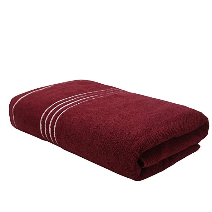 CK CREATION 100 Cotton 500 GSM Bath Towels Extra Soft Absorbent Large Size Towels for Bathing for Men Women Set of 1 pcs 30x60 inch Maroon Towel - Image 1