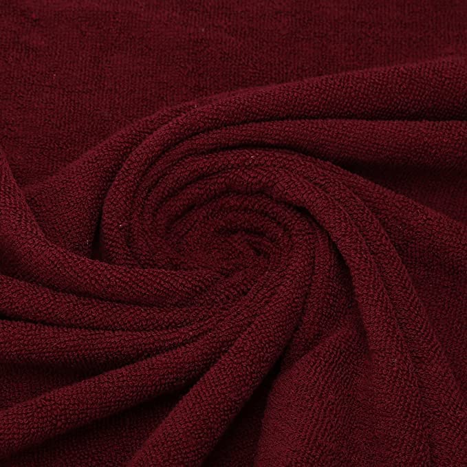CK CREATION 100 Cotton 500 GSM Bath Towels Extra Soft Absorbent Large Size Towels for Bathing for Men Women Set of 1 pcs 30x60 inch Maroon Towel - Image 2