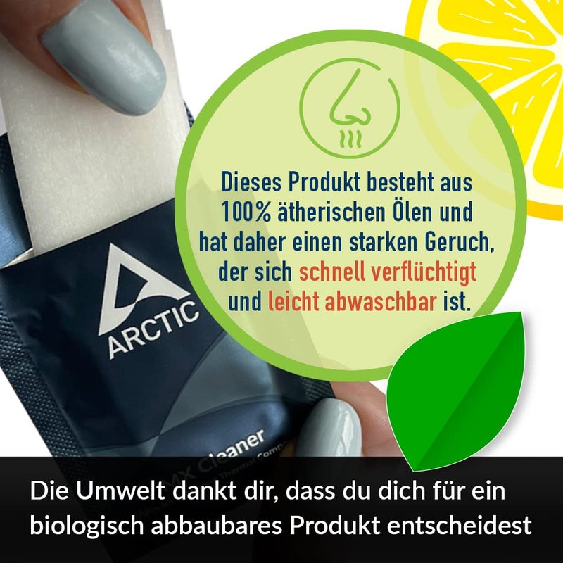 ARCTIC MX Cleaner (40 pieces) - Cleaning wipes for removing thermal paste, 11.5 x 11.5 cm, biodegradable - Image 2