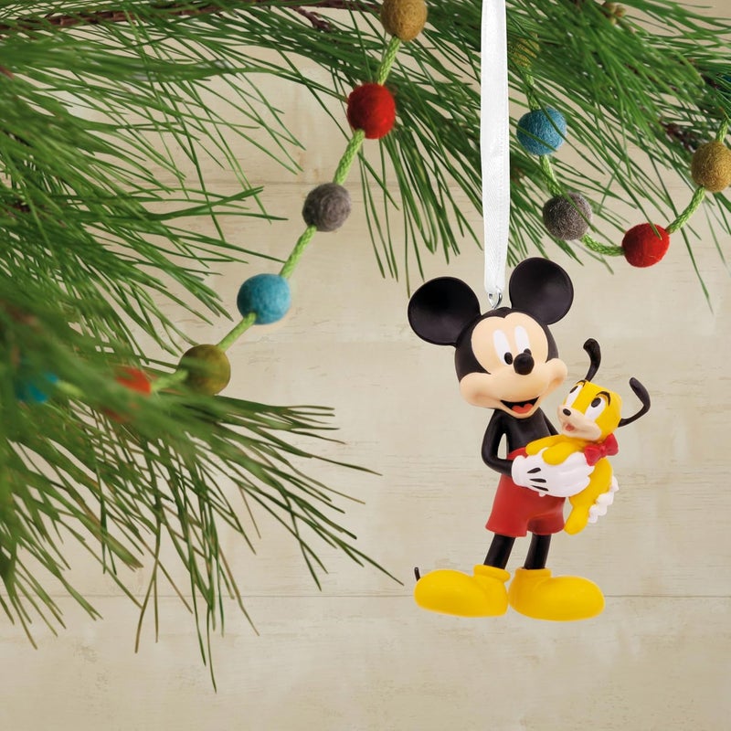 Hallmark Mickey Mouse and Pluto Ornament, Disney Tree Decoration, Disney Hanging Ornament, Hanging Christmas Ornament, Gifts for Christmas - Image 4