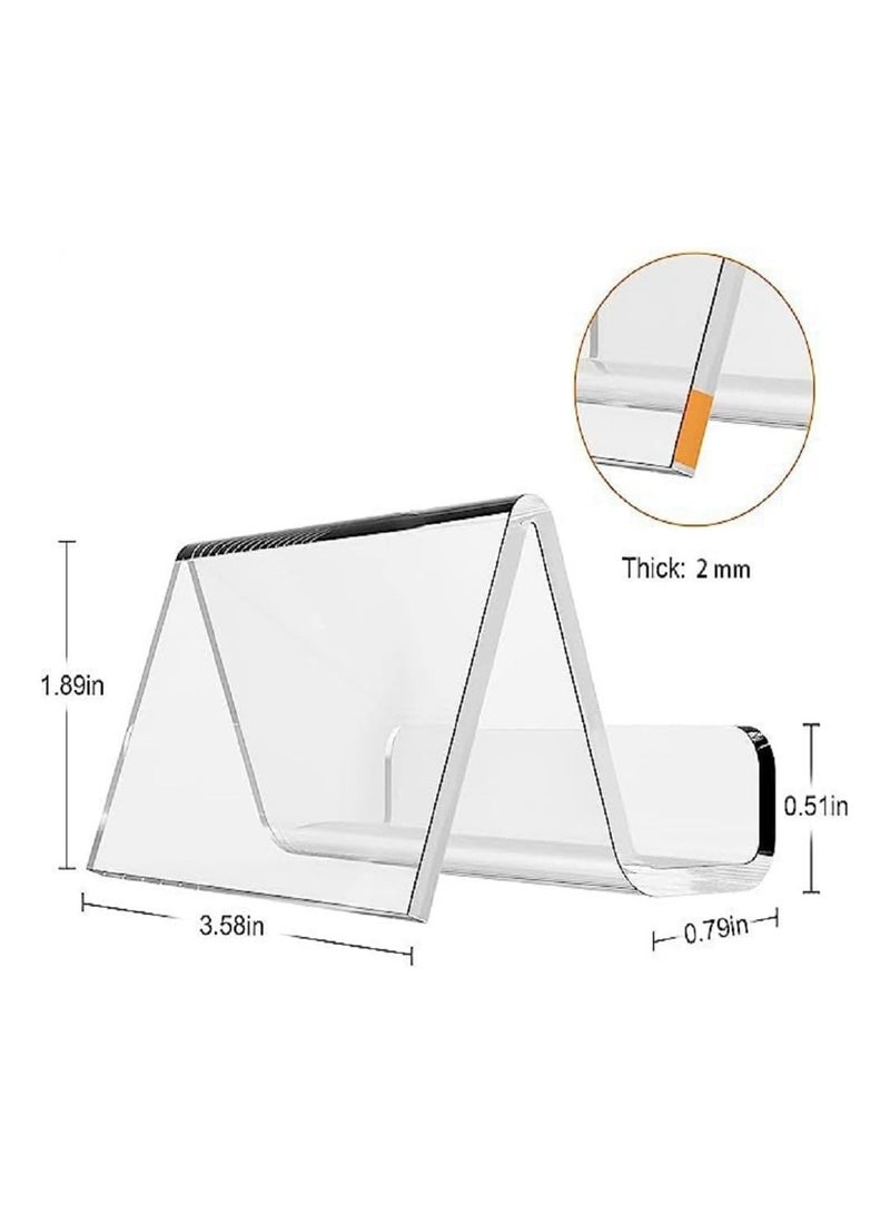 تي بي جي بي مجموعة من 2 حامل بطاقات عمل من الأكريليك الشفاف لعرض بطاقات العمل للمكتب - Image 5