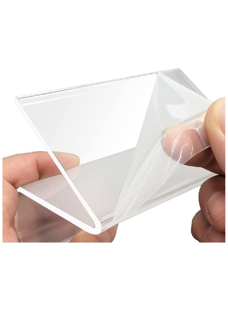 تي بي جي بي مجموعة من 2 حامل بطاقات عمل من الأكريليك الشفاف لعرض بطاقات العمل للمكتب - Image 3