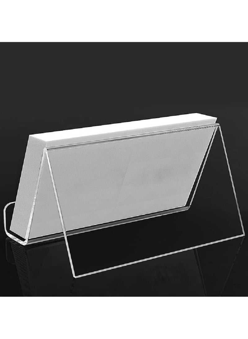 تي بي جي بي مجموعة من 2 حامل بطاقات عمل من الأكريليك الشفاف لعرض بطاقات العمل للمكتب - Image 4