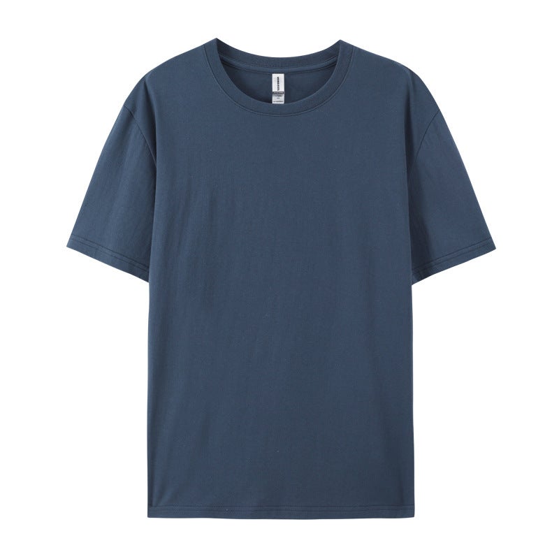 Caribbean 79000-180G Pure Cotton Round Neck Short-Sleeved T-Shirt Trendy Loose And Printable - Image 1