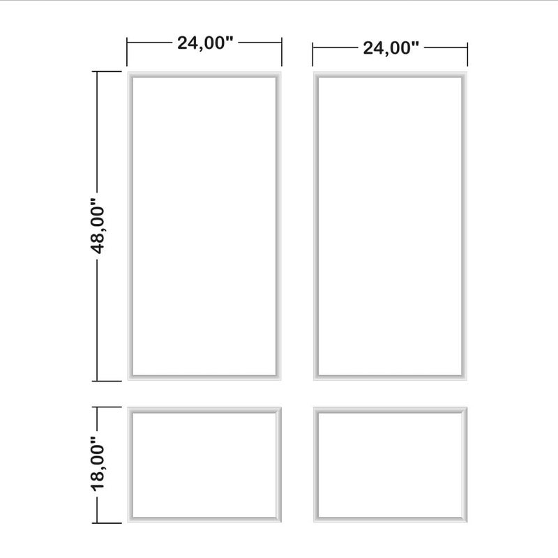 Birdeco Ready to Assemble Wall Molding Kit Set, Pre-Cut Design, Installed with Glue | 2 Top 2 Bottom Frames - Image 3